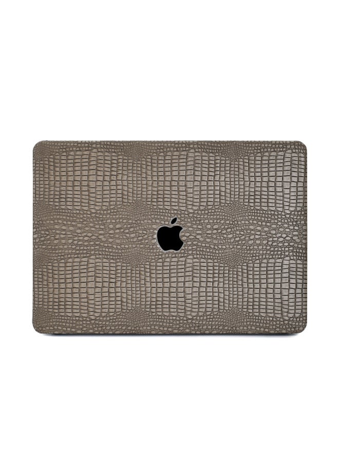 For Apple Notebook Protective Case Macbook Protective Case Crocodile Pattern Skin Shell Mac Air13.3-Color:Large Grain Crocodile Pattern-dark Blue-Applicable Model:Hollow 2023 Air15.3(A2941) - Image 4
